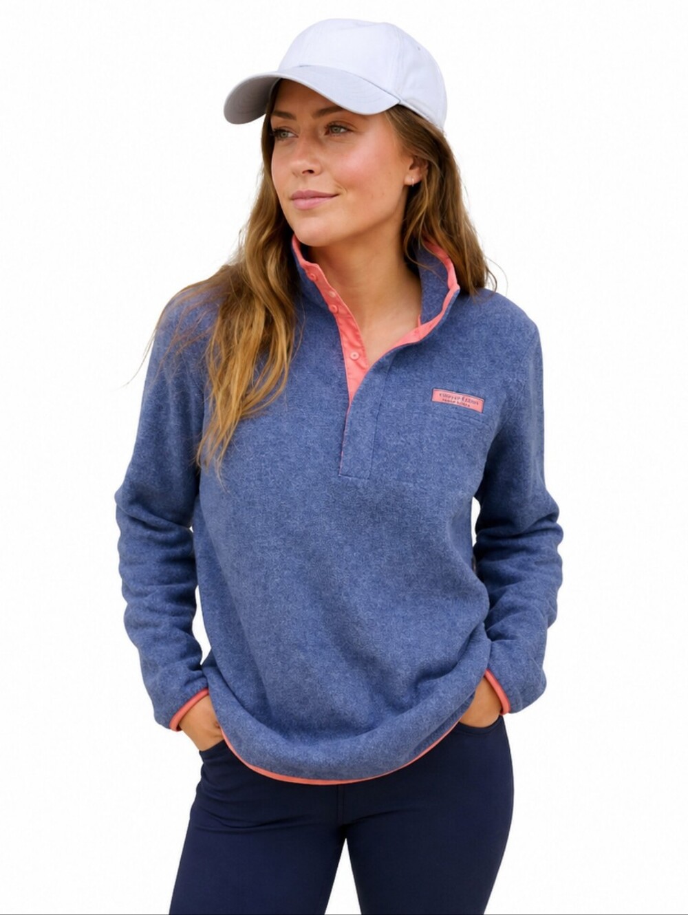 Columbia Women’s Blue Pink Performance Fleece Pullover Jacket